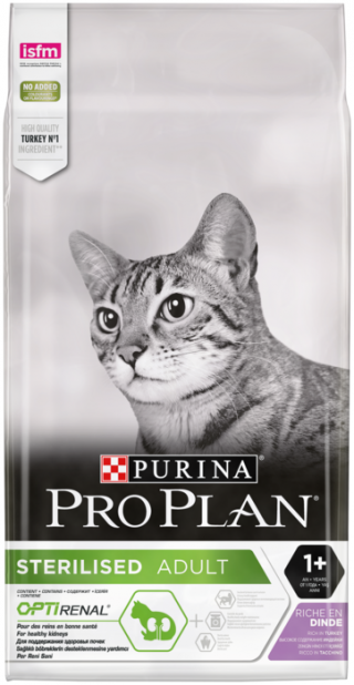 Сухой корм для стерилизованных кошек Pro Plan Sterilised, с индейкой 10 кг