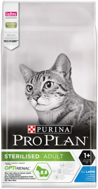 Сухой корм для стерилизованных кошек Pro Plan Sterilised, с кроликом 10 кг