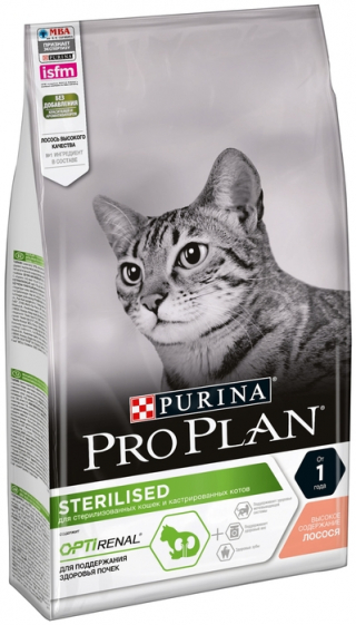 Сухой корм для стерилизованных кошек Pro Plan Sterilised, с лососем 1.5 кг