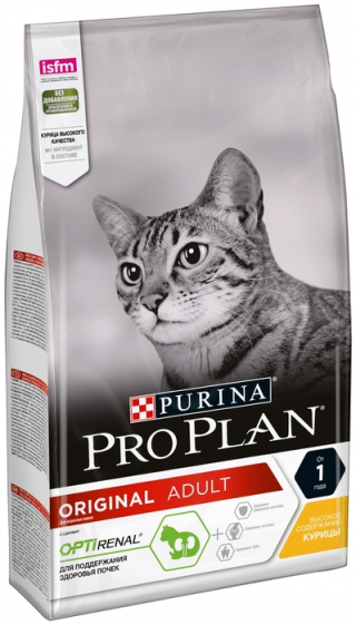 Сухой корм для кошек Pro Plan Original, профилактика зубного камня, с курицей 1.5 кг