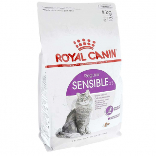 Корм сухой Royal Canin Sensible 33 для кошек с чувствительным пищеварением, привередливых в еде,от 1-го года до 10-ти лет, 4 кг