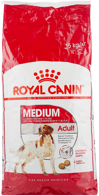 Сухой корм для собак Royal Canin при чувствительном пищеварении, для здоровья кожи и шерсти 15 кг (для средних пород)